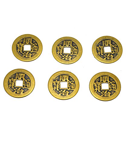 6pcs/set ottone cinese Feng Shui i Ching