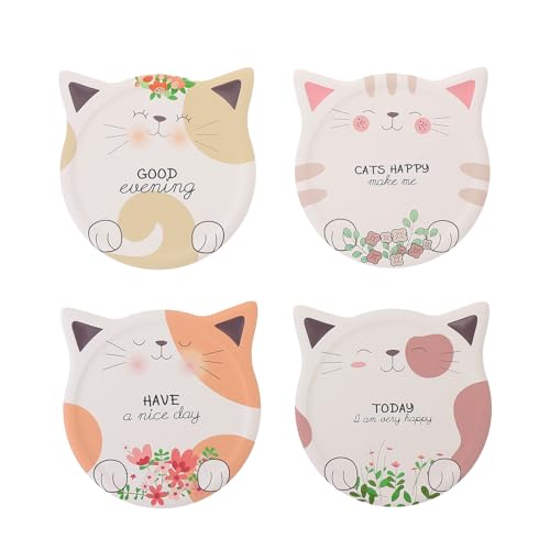 BESPORTBLE �Z���~�b�N������~�߃R�[�X�^�[4���Z�b�g �L������f�U�C�� �z�[���p�f�M�J�b�v�p�b�h �e�[�u���ی� ���H�X��ƒ� �����_���J���[