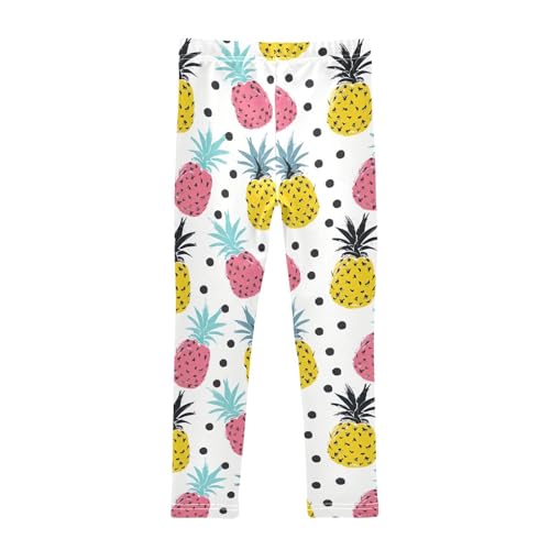 Girls' Leggings Yellow Pink Pineapple Kids Yoga Tights Pants 1 Pack 208581742