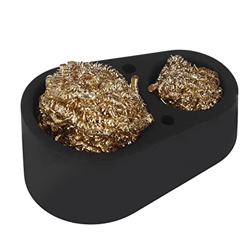 Solder Tip Cleaner, Iron Cleaner Double Ball with 2 Cleaning Balls Soldering Iron Tip Cleaner, for Cleaning Soldering Irons and Tips