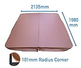 Cuatro correas de lockdown. Happy Hot Tubs Marrón AMS1000 Egeo Master SPA 84 \"X 78\" Caliente para bañera de Calor Lock con Aislamiento Completo Locks Correa