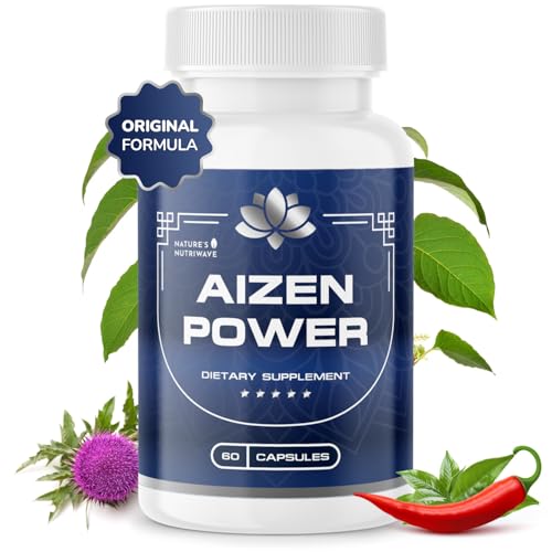 Natures NutriWave AizenPower Capsules Original Formula Non-GMO Stimulant-Free | Made in the USA | 60 Capsules 1 Month Supply