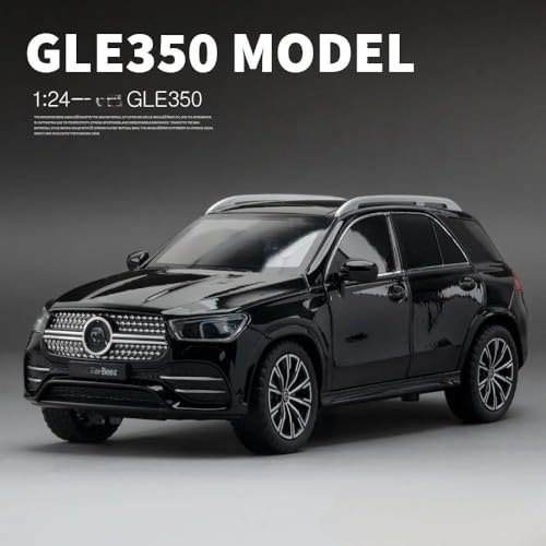 Image of Scale Exclusive Alloy Metal Pull Back | Die-cast Car Model with Sound Light Mini Auto Toy for Kids Metal Model Toy Car with Sound and Light (1.24 Scale M-Benz GLE 350-BLACK)