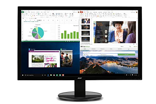 Acer K202HQL Abi 19.5" HD (1366 x 768) NTSC 72% Color Gamut Tilt VESA Compatible Monitor for Work or Home | 1 x HDMI & VGA Port, Black #1