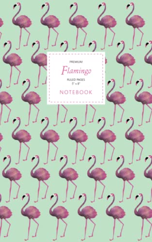 Flamingo Notebook - Ruled Pages - 5x8 - Premium
