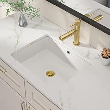 Dcolora 19x15 In. Undermount Bathroom Sink, Rectangular Fireclay White Ceramic Porcelain Lavatory Vanity Bath Sink Under Counter Vessel Sink, Farmhouse Style #DC-UVS2538004