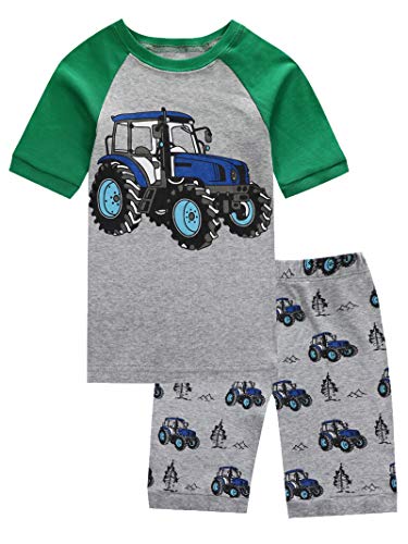 Image of KikizYe Little Big Boys Long Sleeve Pajama Sets 100% Cotton Pjs