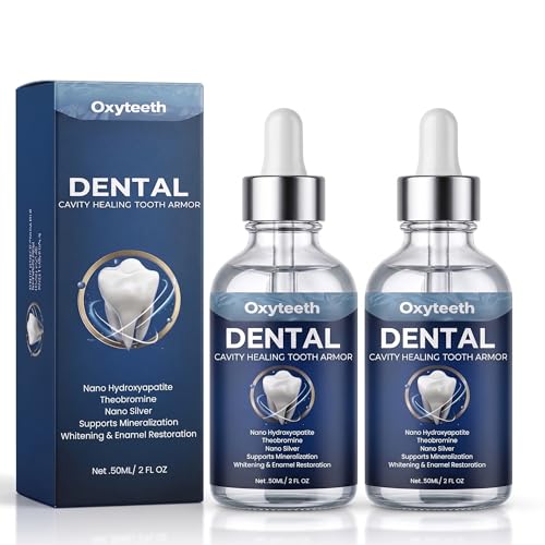 Oxyteeth Tooth Armor Drops Enamel Repair Liquid Remineralization Formula for Teeth Strengthening & Early Cavity Protection Daily Dental Care Serum for Sensitive Teeth Support (2Pcs)