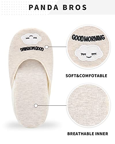 Image of Panda Bros Women's Ballerina House Slippers,Anti-Skid Comfy Warm Ballet Style Slippers