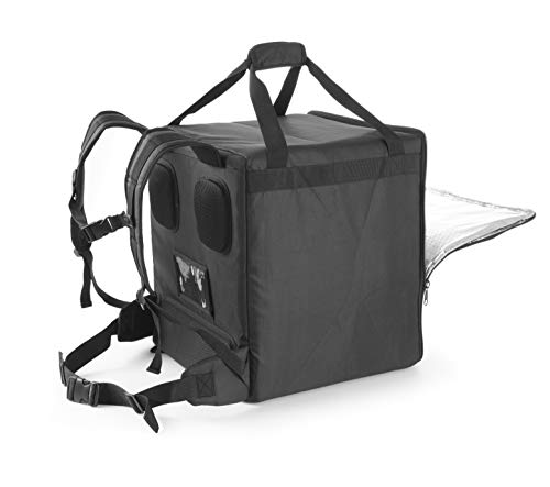 HENDI Thermischer Rucksack, Thermo-Transportrucksack, Thermo-Tasche, Pizza-Tasche, für wegbringen Essen Bestellungen per Fahrrad und Motorrad Lieferung, Leichter, Isoliert, 410x410x480mm, Schwarz
