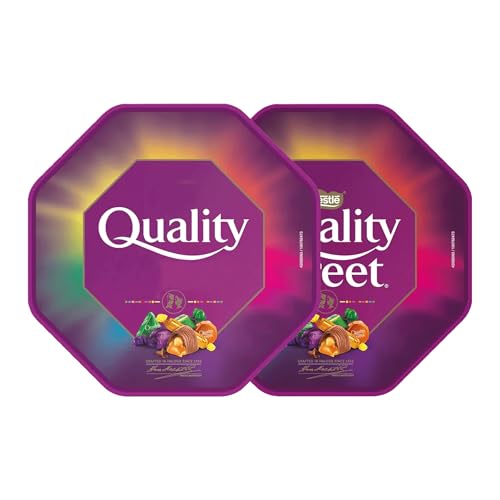 Quality Chocolate Tub – 550 g (Pack of 2) Assorted Milk & Dark Chocolates, Toffees & Fruit Cremés – Individually Wrapped Festival Box – Vegetarian Friendly | Iconic Chocolate Selection