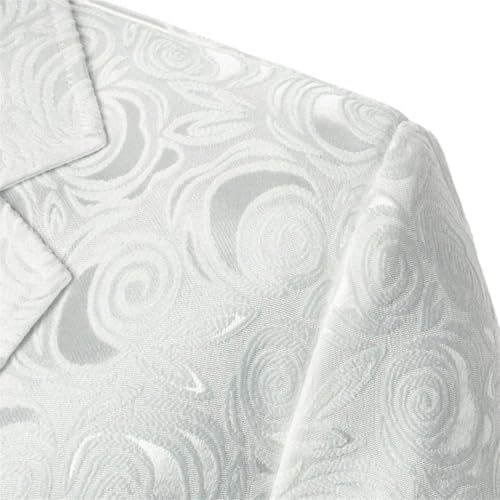 Men's Solid Suit Jacket Floral Texture Wedding Party Daily Wear Men's Coat Blazer3