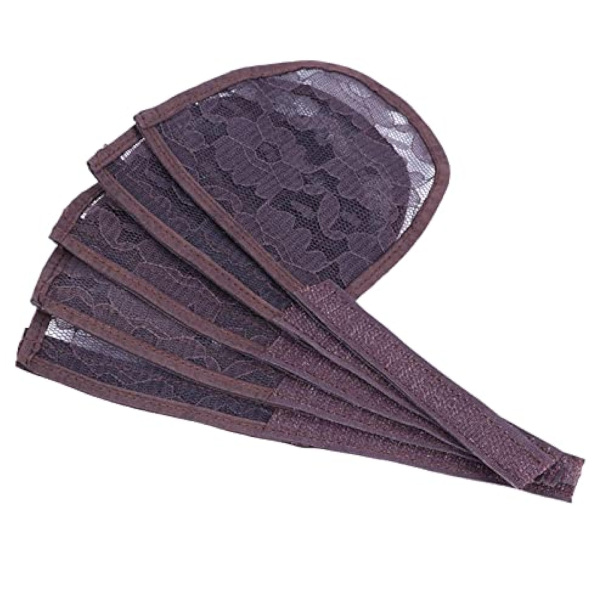 2x5pcs Hair Net for Making Ponytail Weaving Net Wig Caps