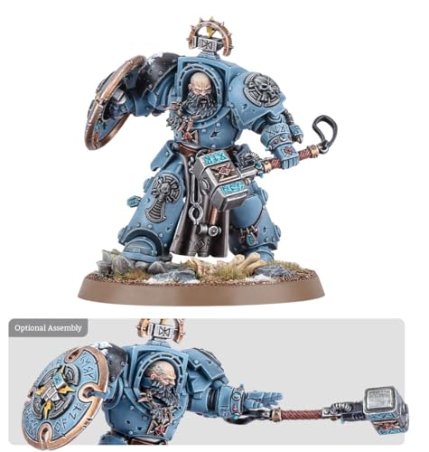 Figura Warhammer 40,000 Space Wolves Arjac Rockfist 2025 miniatura 2
