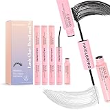 HAIOLORPRO 4 Stücks Wimpernkleber Bond and Seal Lash Glue, Wimpern Kleber Bond und Seal für Einzelne Cluster Extensions, Langanhaltender Wasserfester, Starker Halt, (5ml+5ml)/Stück