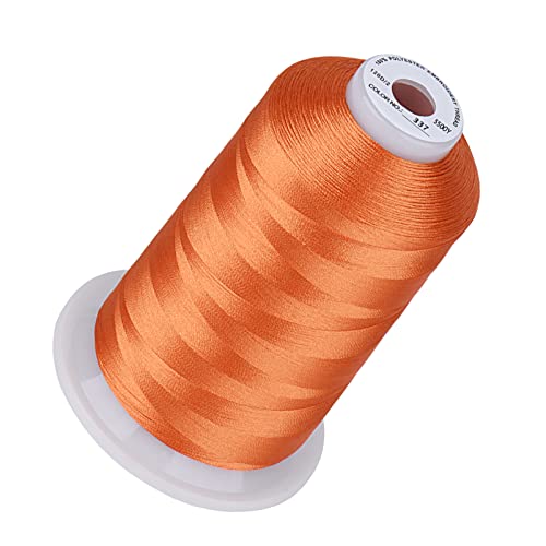 Image of Simthread Embroidery Thread 5500 Yards Reddish Brown 337, 40wt 100% Polyester for Brother, Babylock, Janome, Singer, Pfaff, Husqvarna, Bernina Machine | 5000M 40WT polyester thread feeds smoothly for machine embroidery, monograms, logos, patches and quilting.