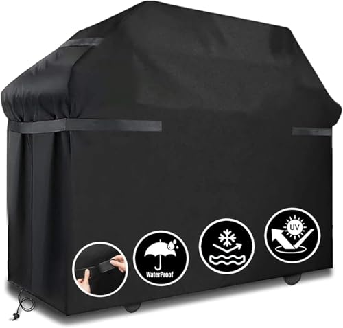 LCGOD Housse de Protection pour Barbecue Imperméable, 420D Oxford Résistante aux Intempéries, Respirante Anti-Déchirure, Format Universelle 117x61x117 cm