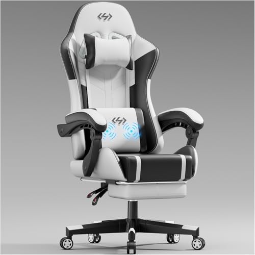 Chaise de gaming massante noir avec repose pieds GAME main image 1