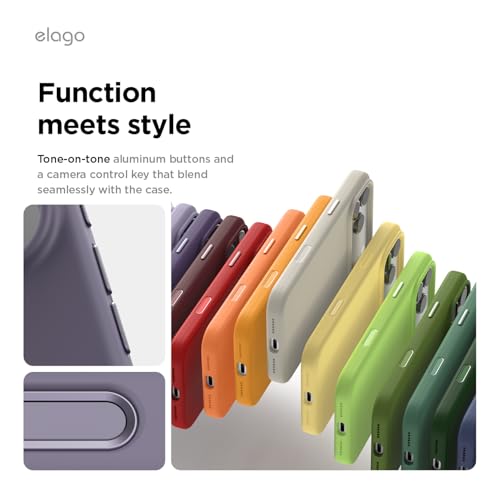 Image of elago for iPhone 17 Pro Max Case, Premium Magnetic Silicone Case, Compatible with MagSafe, Liquid Silicone Material, Protective Cover, Shockproof, Slim Phone, 6.9 inch (Deep Lavender)