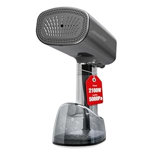 Ropilly Dampfglätter mit Saugfunktion, 2100W Reisebügeleisen mit 5000Pa Saugkraft, 35 g/min Dampf, 440 ml Wassertank, 3 Dampf- & 3 Saugstufen, Schnellaufheizung, für Zuhause & unterwegs