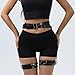 PRIOUTZ Women Punk Belts PU Leather Body Chain Waist Belt BDSM Lingerie Bondage Bodysuit Goth Harness Lingerie (Black)