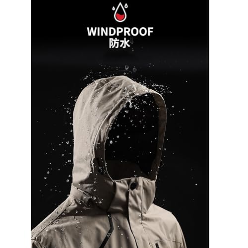 Bestgift Jaqueta de montanhismo masculina e feminina acolchoada removível à prova d'água para uso a