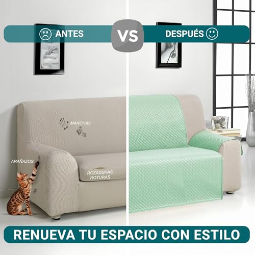 Housse de canapé réversible de qualité supérieure toucher extra doux 2 places XL - 8