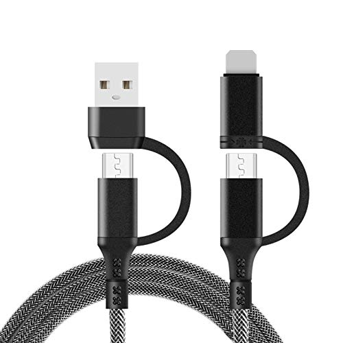 4 in 1 Multi USB Charging Cable Fishnet Braided PD Charger Transfer Data Cable for Cell Phones and More