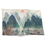 ♻️​​Matériaux Premium​​ : Lin ​​280GSM​​ doux comme un nuage sur peau sensible – ​​0 toxine, 0 BPA/PVC​​ certifié. Idéal pour familles sensibles et repas animés (même en cas de mordillement accidentel !)