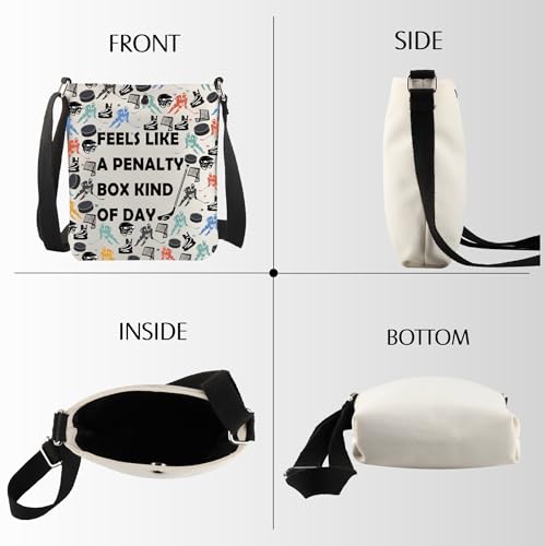 Ice Hockey Player Gift Feels Like a Penalty Box Kind of Day Crossbody Bag Sport Lover Gift3