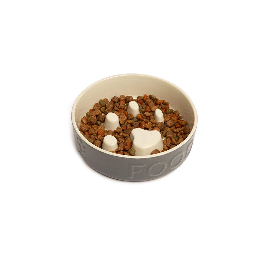 Scruffs Icon Slow Feeder Pet Bowl 20cm Grey