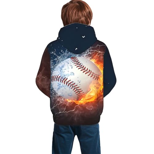 American Flag Baseball Hoodie Youth Hooded Sweatshirt 3D Digital Printed With Pockets Tops2
