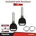 KeylessOption Keyless Entry Remote Control Car Key Fob Replacement for 15913420 with Key (Pack of 2)