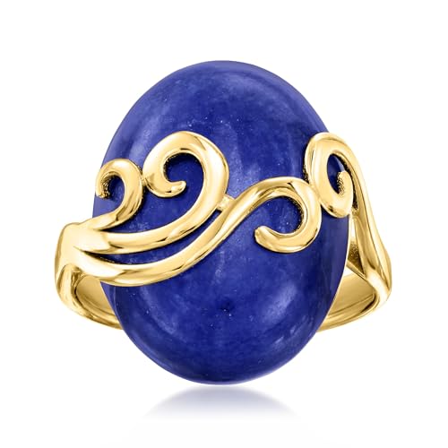 Ross-Simons Lapis Swirl Ring in 18kt...