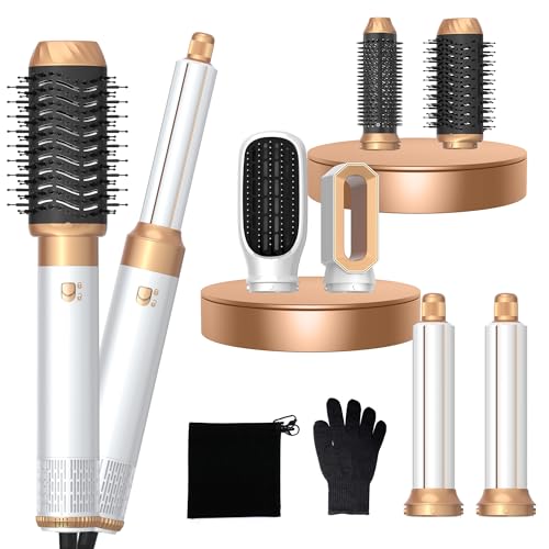 MogaWave Haarstyler Pro Air Styler 6 in 1 Hair Styler, 1000W Rundbürstenföhn, Warmluftbürste, Föhnbürste, Haartrockner, ...