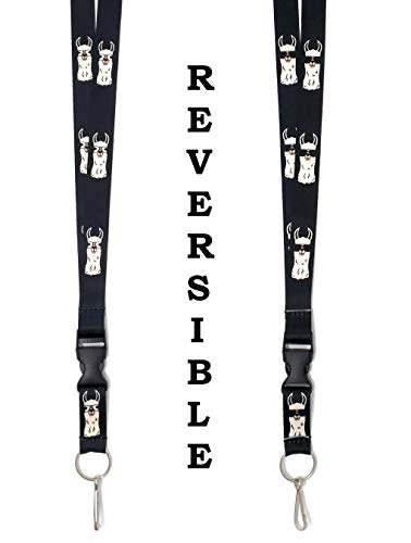 Hip Llama Lanyard Keychain And Id Holder With Detachable Buckle For Keys Or Badge | Durable Black Polyester Novelty Necklace (Llama) #TOP1
