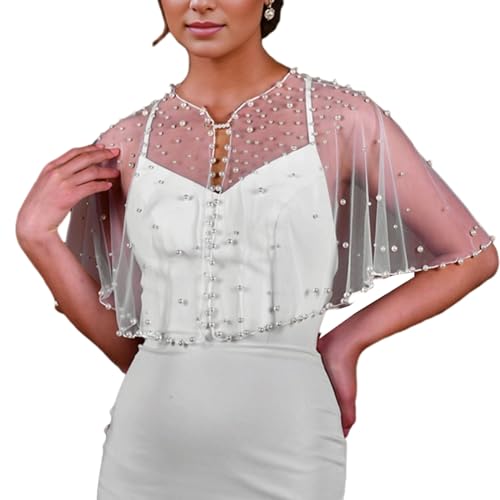 Beadwork Wedding Shawl Bridal Mesh Veil Shawl Shoulder Wrap Wedding Gown Accessories Shawl Bride Shawl for Engagement3