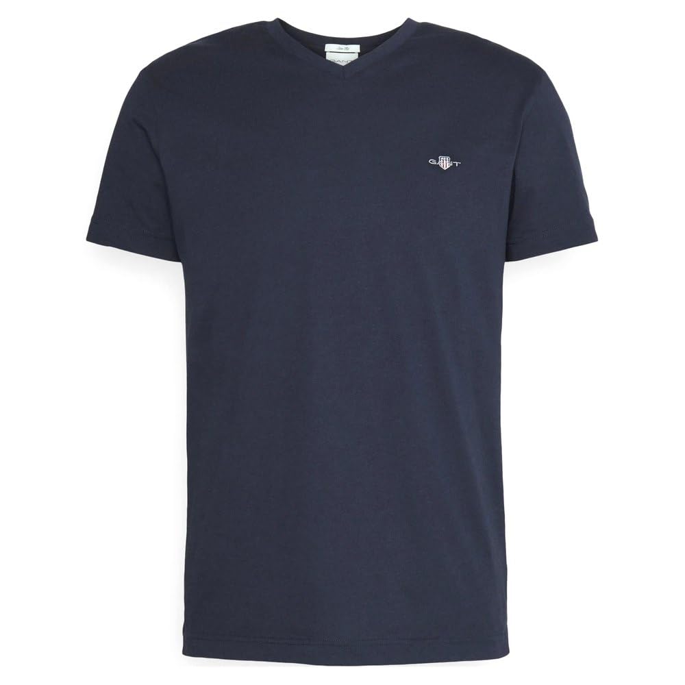 Gant Herren Slim Shield V-Neck T-Shirt T-Shirt MIT V-Ausschnitt SCHMALE Passform (1er Pack)
