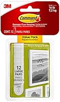 Command Picture & Frame Hanging Strips Value Pack, Large, White, 12-Pairs (17206-12, (17206-12ES)