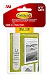 Command 17206-12ES 3M Large Photo Hangers No Tools or Holes, Strong and Versatile, Value Pack, 12 Picture Strips