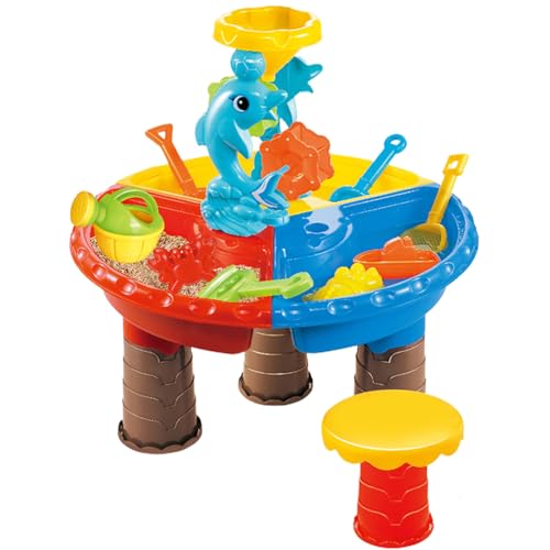 Table de sable et eau ronde pour occuper les enfants à la plage ou à la maison
