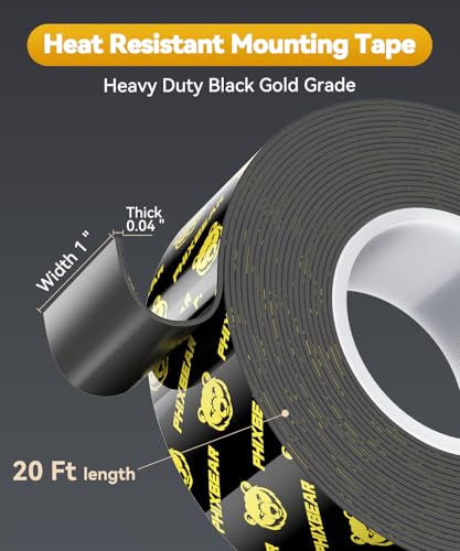 PHIXBEAR Double Sided Tape Heat Resistant Heavy Duty, 1" x 20FT Alternate view