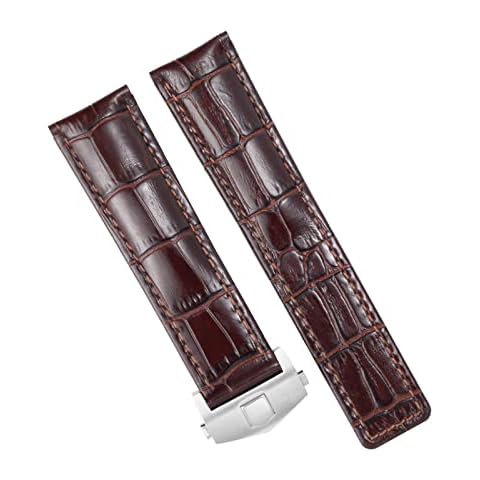 DISMAY Brown Leather Watch Band Cover