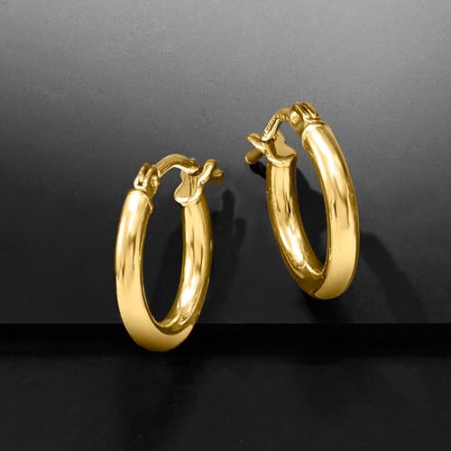 Ross-Simons Italian 2mm 18kt Yellow Gold Hoop Earrings3