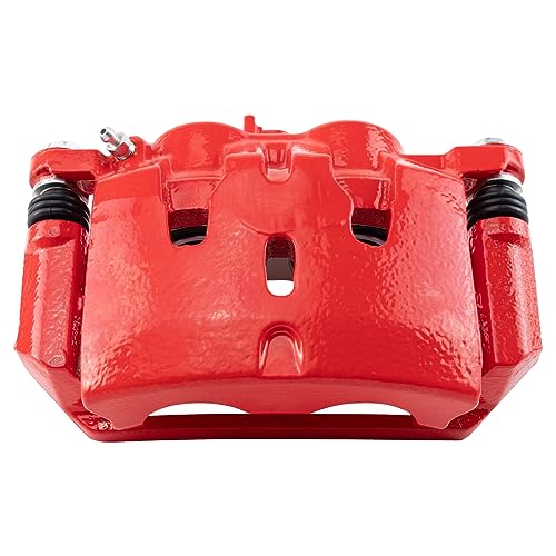 Image of TRQ Front Right Brake Caliper w /Bracket Performance Red Passenger Side | For 2009-2015 Honda Pilot