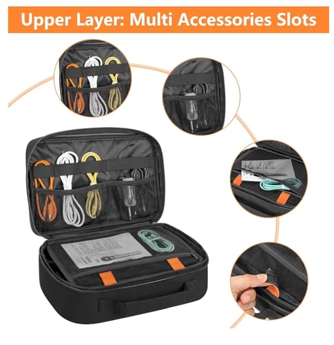 Image of ALASKA 3-Slot Wireless Microphone Carrying Case - Compact, Padded and Durable Storage Bag for 3 Microphones up to 11 Inches. Portable Mic Case.