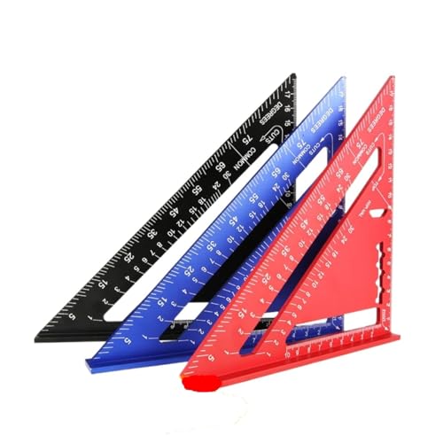 Regla triangular 7 pulgadas aluminio carpintero miniatura 3