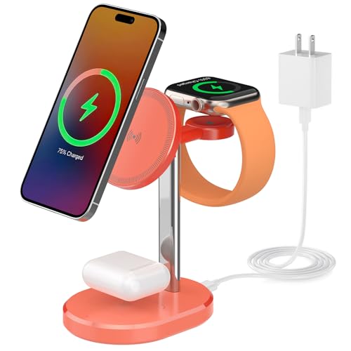 Chargeur amovible pour Apple Watch et station de charge sans fil 3 en 1 pour AirPods