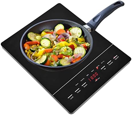 Electric Cooktop 110V Countertop Ceramic Electric Stove with single burner,Timer & Kid Safety Lock, Sensor Touch Control Suitable for all pots (1 Burner Countertop)