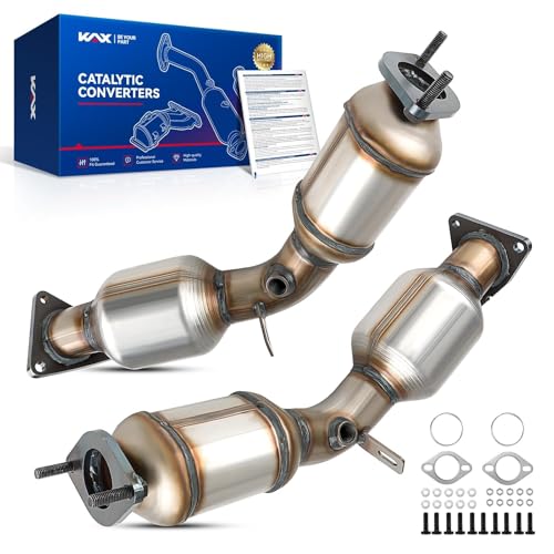 KAX Catalytic Converter Fit for 2009-2013 G37 3.7L, 2014-2015 Q50 3.7L, 2014-2017 QX50, 2008 G35, 2011-2013 M37, 2007 G35 3.5L, 644029, 644030 Stainless Steel (EPA Compliant)